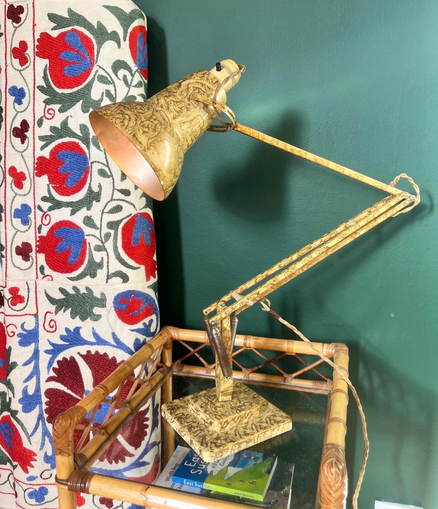1938 HERBERT TERRY model 1227 Anglepoise articulated lamp - an early collectible. Two available separately or as a pair.