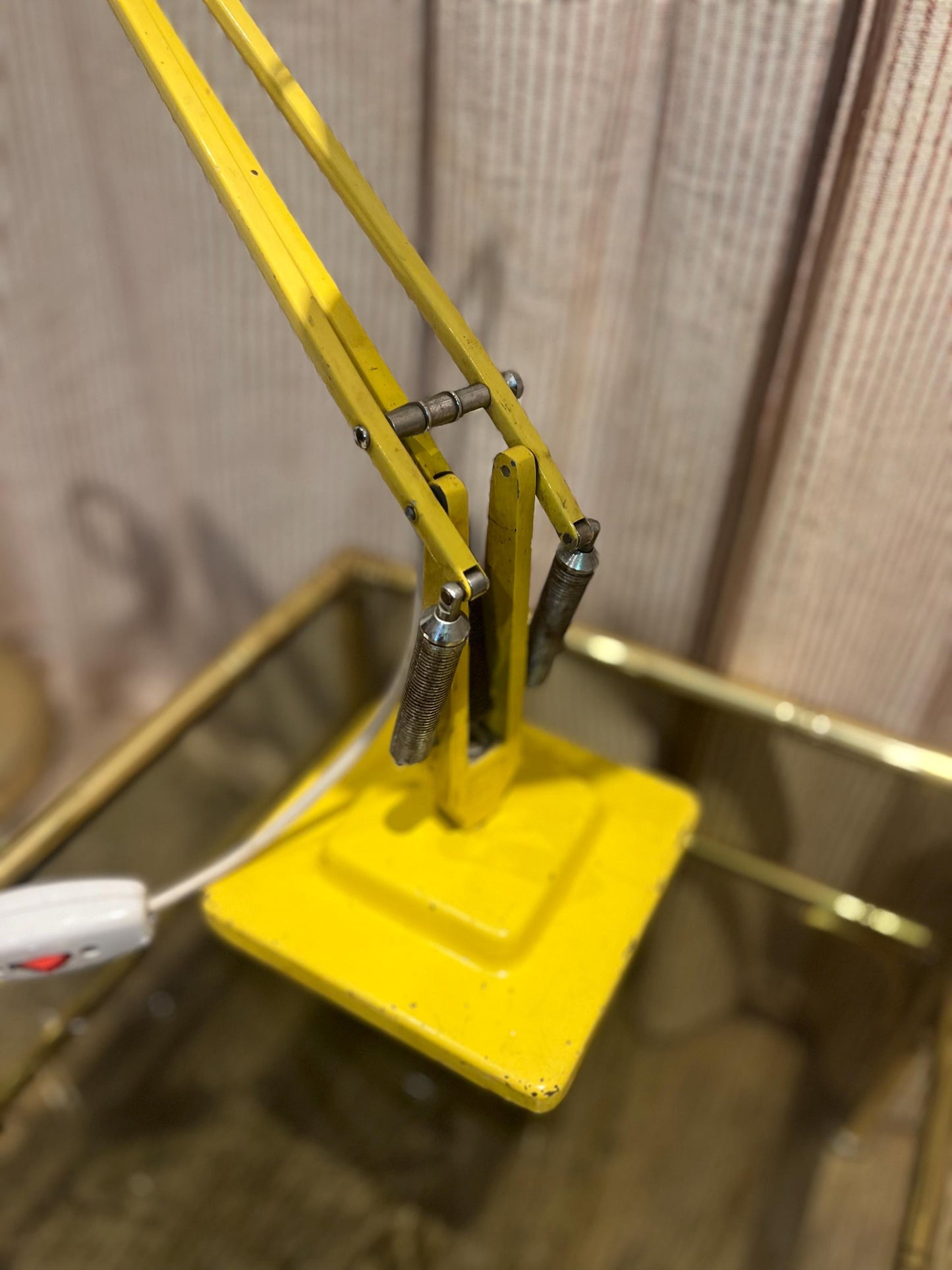1970s HERBERT TERRY yellow Anglepoise articulated lamp - collectible