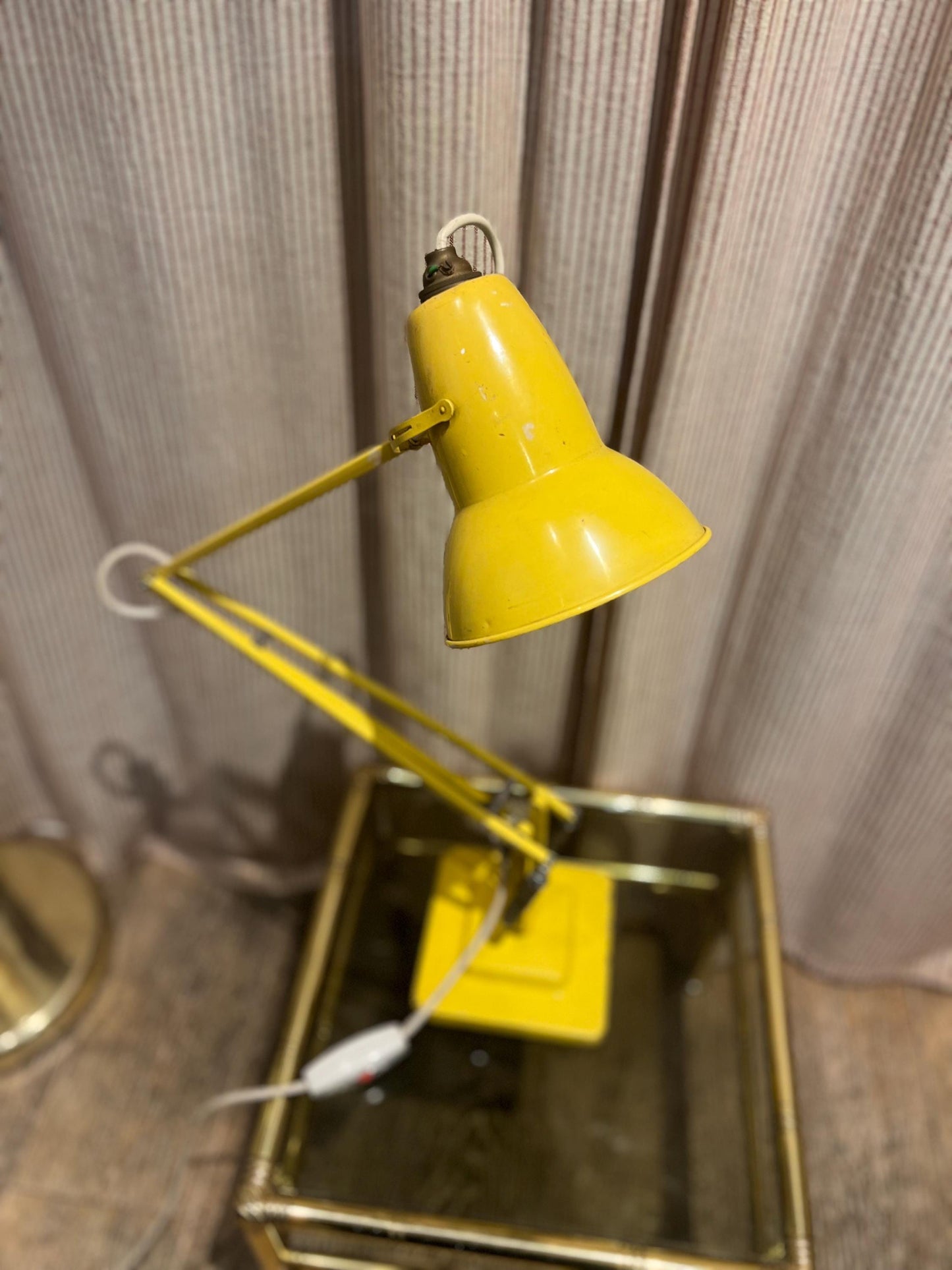 1970s HERBERT TERRY yellow Anglepoise articulated lamp - collectible