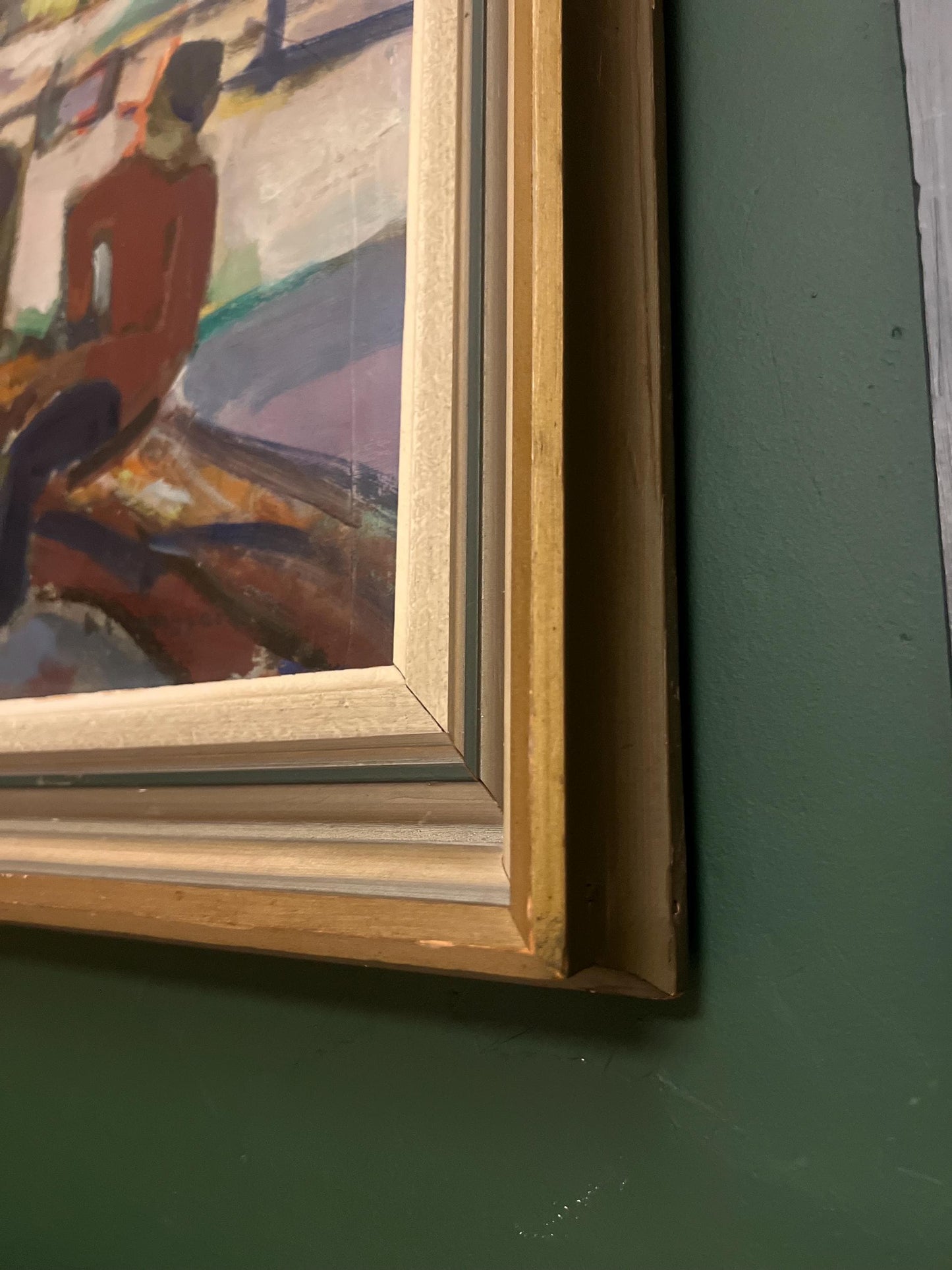 Framed Mid 20th Century Oil on canvas, "Loggers in a Winter Landscape" Karl-Erik Jonsson