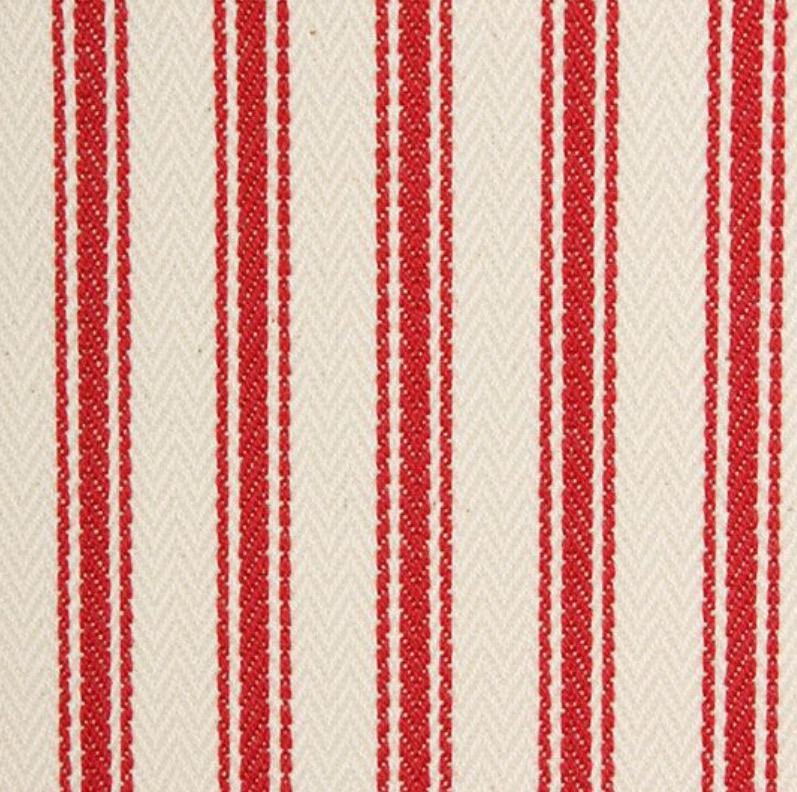 Ticking stripe thermal door curtain fully interlined in a range of colours and sizes