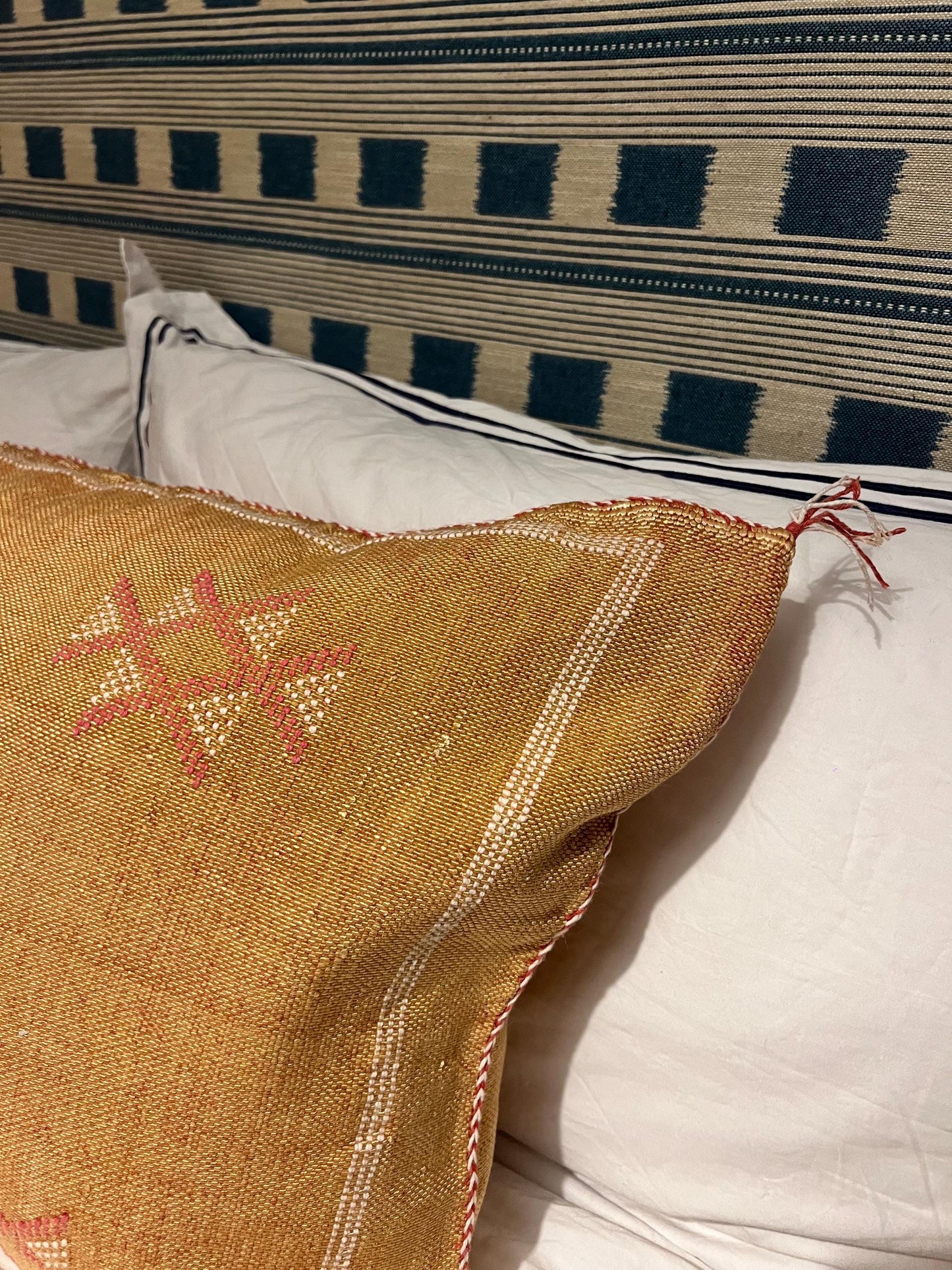 Large handmade Moroccan cactus bolster cushions