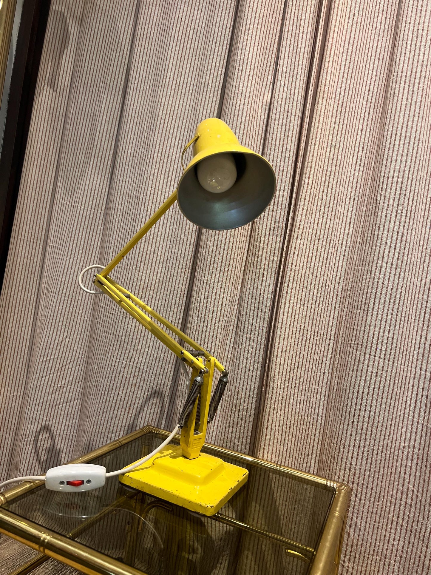 1970s HERBERT TERRY yellow Anglepoise articulated lamp -  collectible