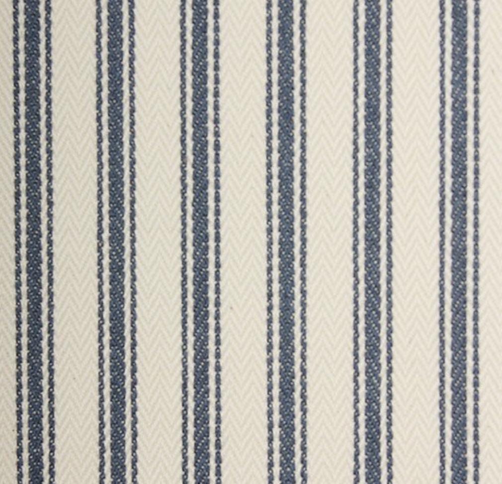 Cotton Ticking curtains, medium weight, fully interlined and made to order