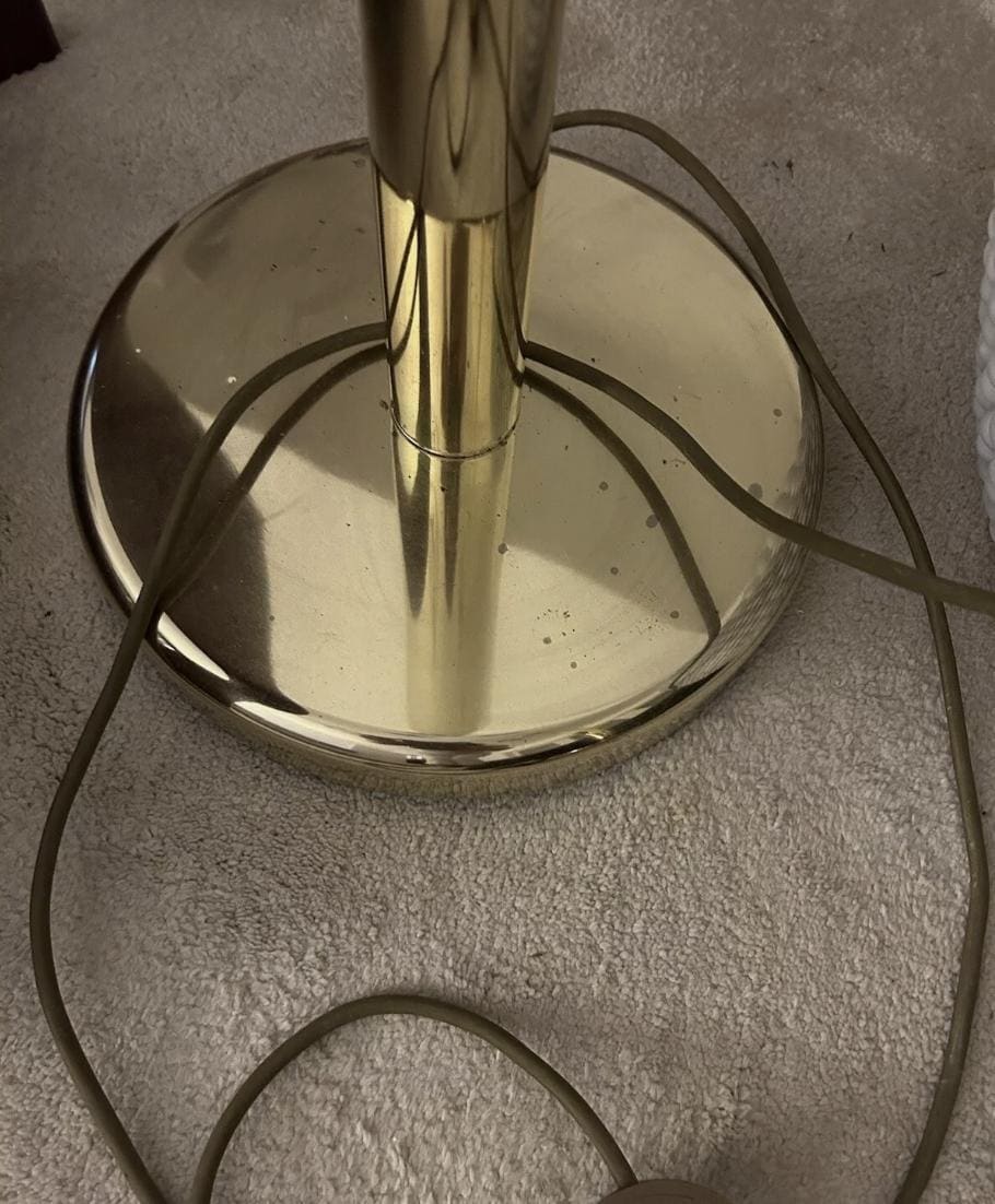 Vintage 1970s Hollywood regency style XL Lotus floor lamp