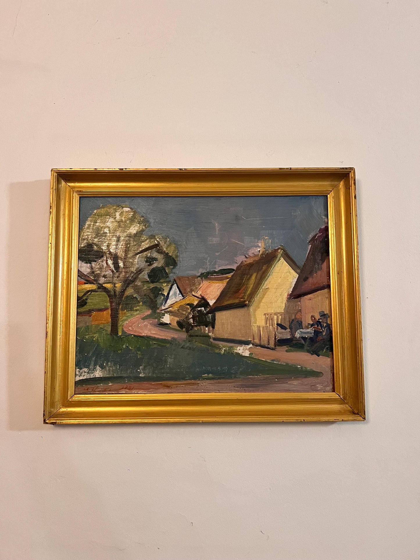 Framed Mid Century Oil on board, signed and dated by the artist