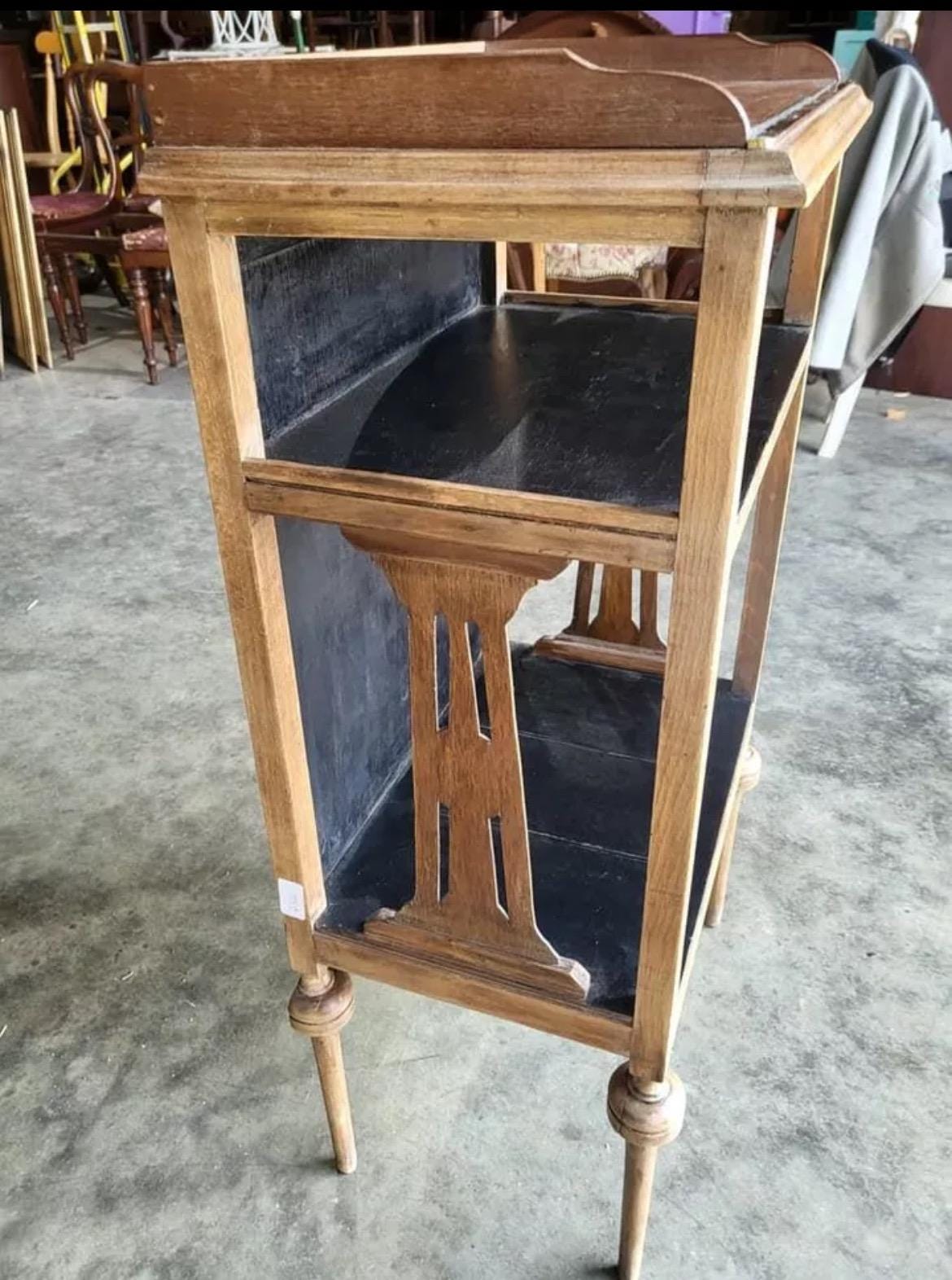 Mid-20th Century two tier side table with elegant turned legs