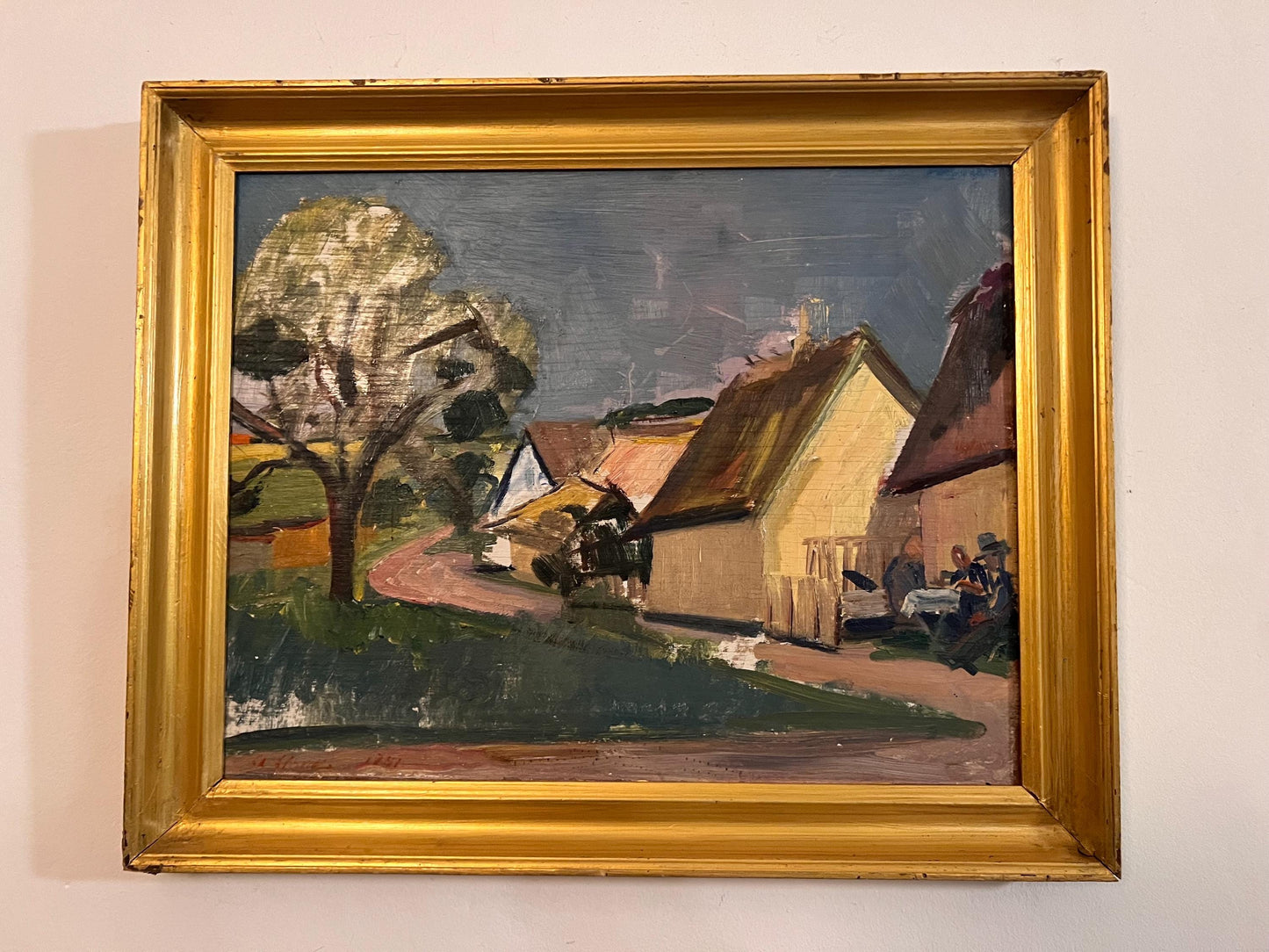 Framed Mid Century Oil on board, signed and dated by the artist
