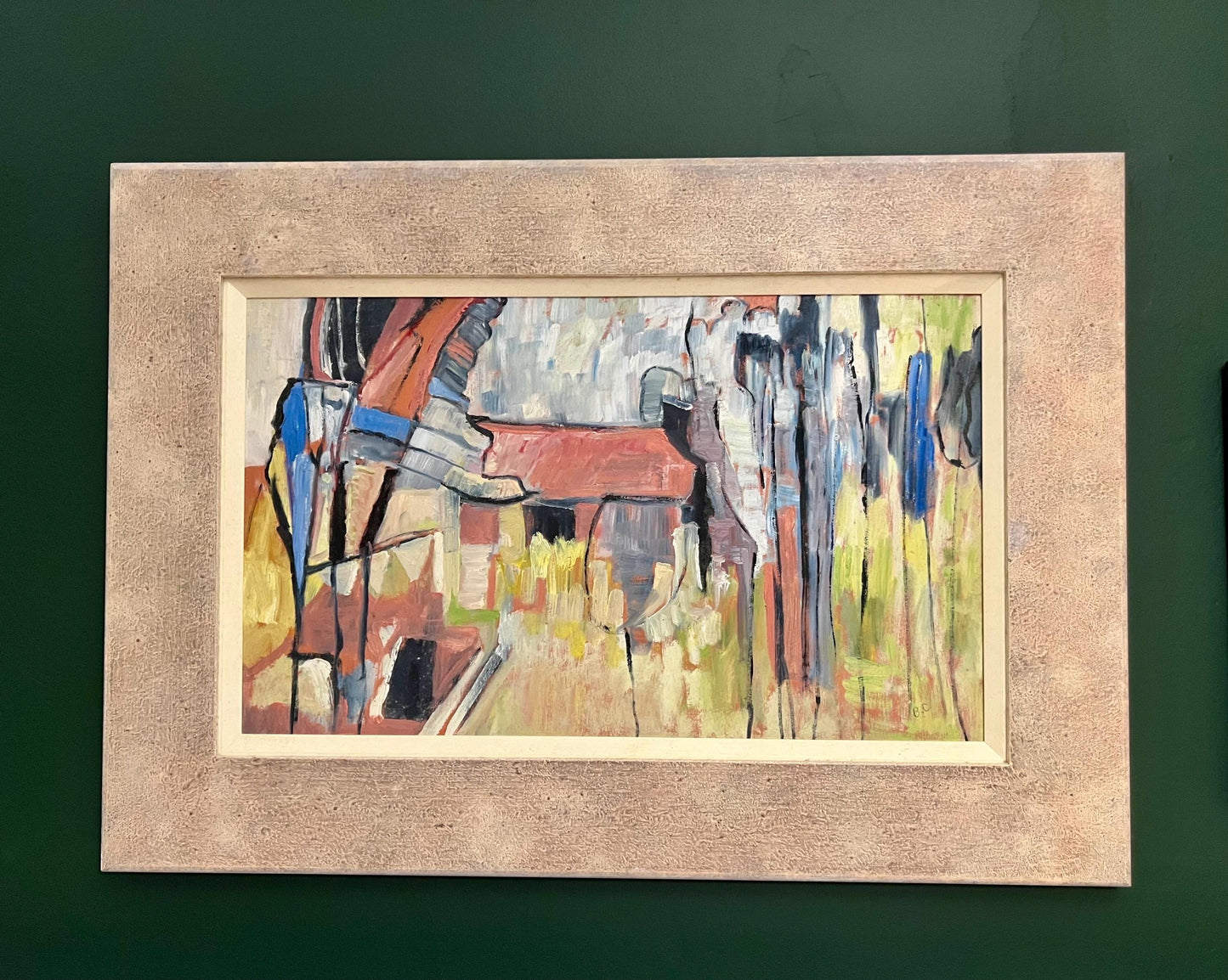 Striking Mid-Century landscape oil on board painting signed by Rye artist Beryl Cliff