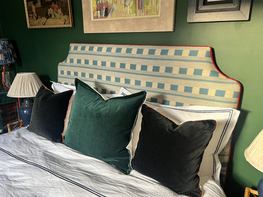 Handmade velvet and pure linen cushions with piping or French seam and invisible zip