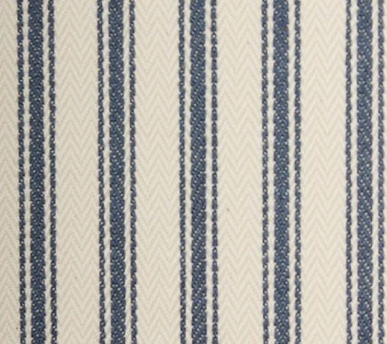 Ticking stripe thermal door curtain fully interlined in a range of colours and sizes