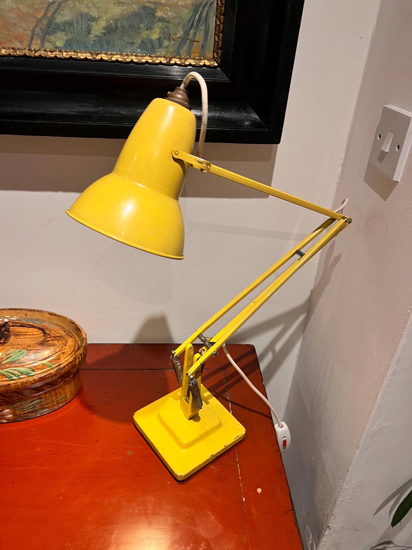 1970s HERBERT TERRY yellow Anglepoise articulated lamp -  collectible