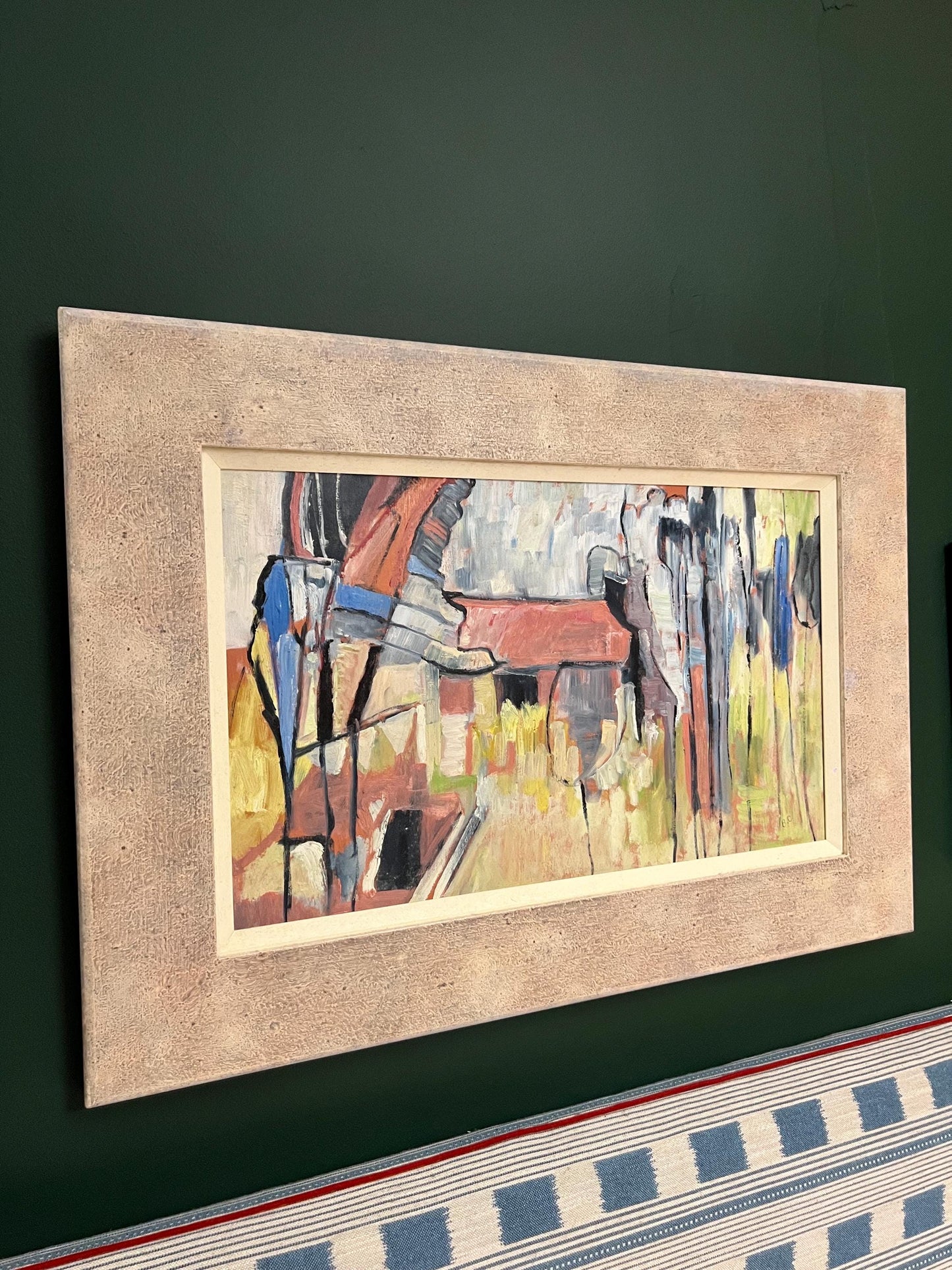 Striking Mid-Century landscape oil on board painting signed by Rye artist Beryl Cliff