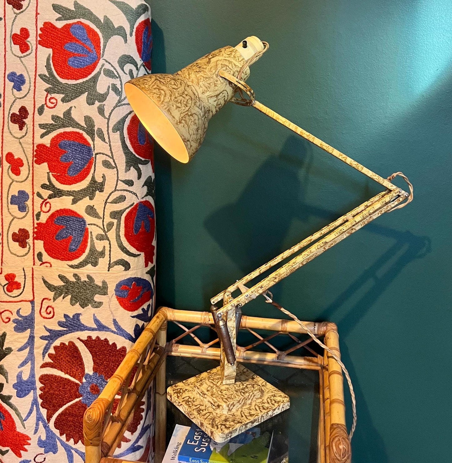 1938 HERBERT TERRY model 1227 Anglepoise articulated lamp - an early collectible. Two available separately or as a pair.
