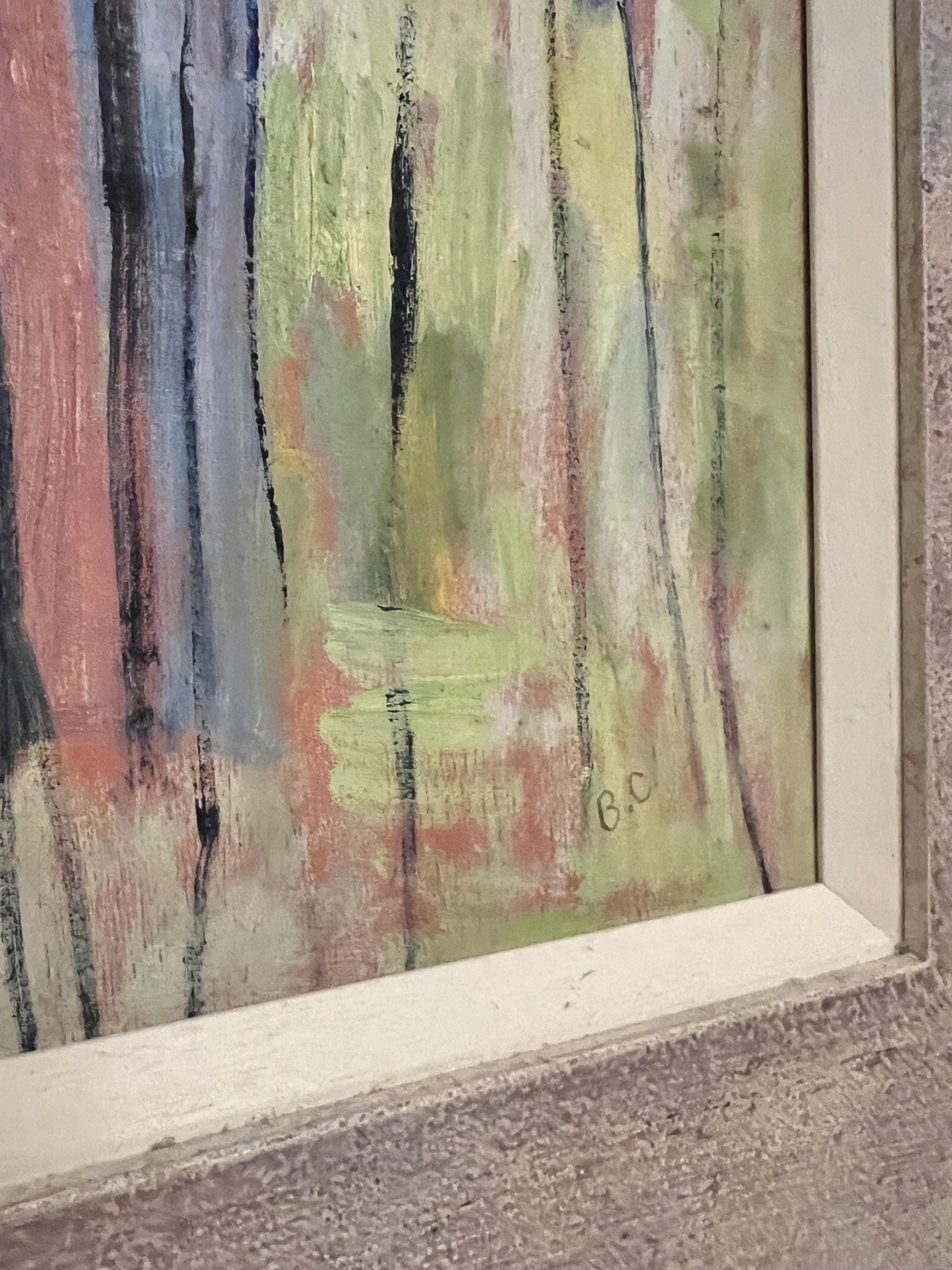 Striking Mid-Century landscape oil on board painting signed by Rye artist Beryl Cliff