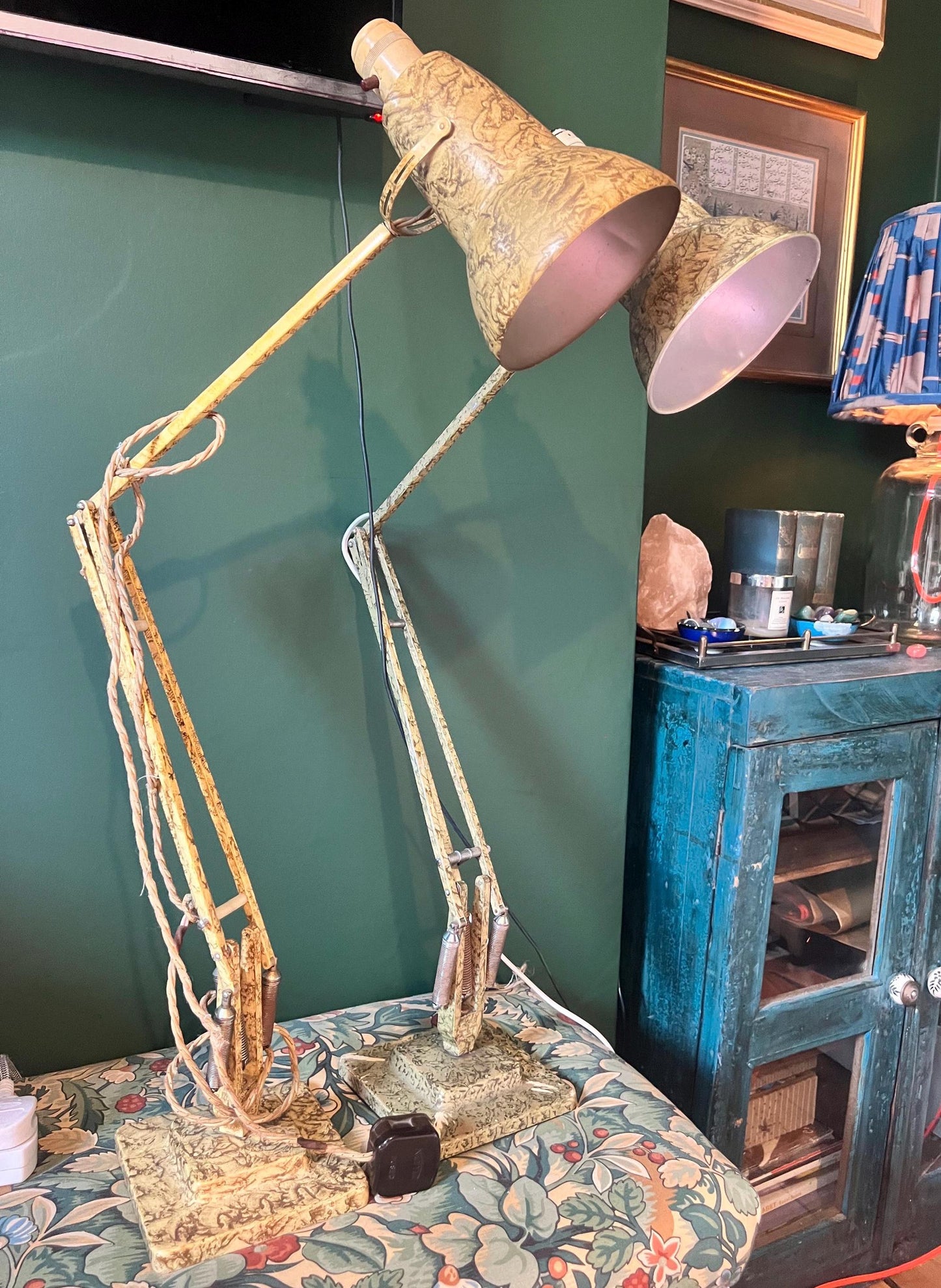 1938 HERBERT TERRY model 1227 Anglepoise articulated lamp - an early collectible. Two available separately or as a pair.