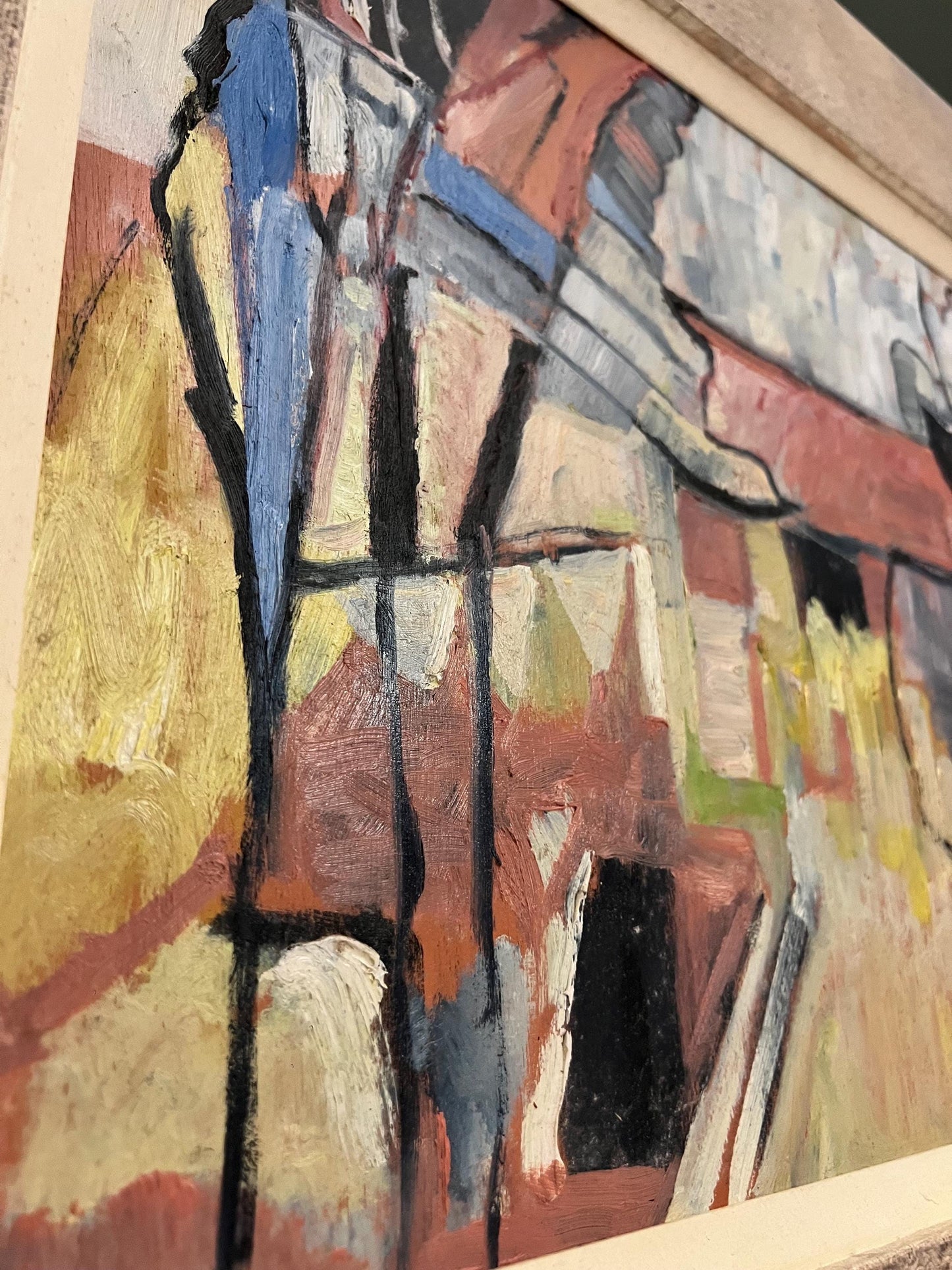 Striking Mid-Century landscape oil on board painting signed by Rye artist Beryl Cliff