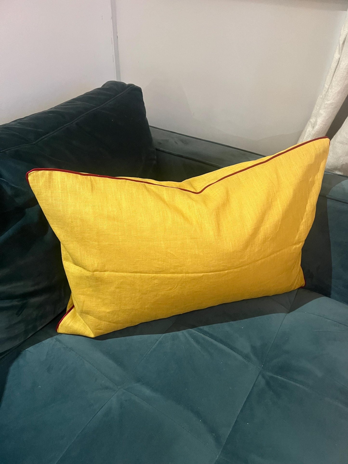 Handmade 100% pure linen cushions with piping and available in a variety of colours
