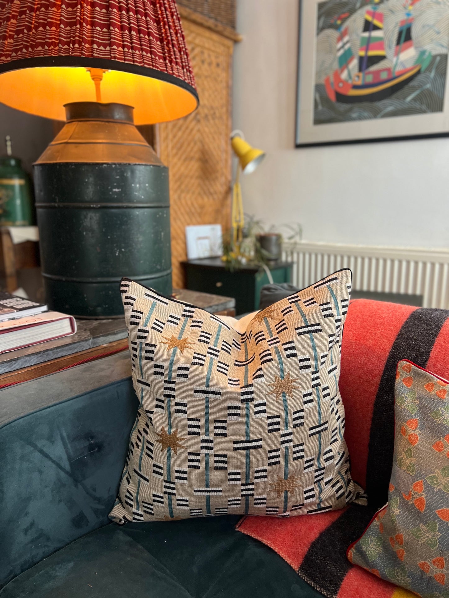 Studio Ashby Afua piped cushions, handmade in a choice of colourway and sizes