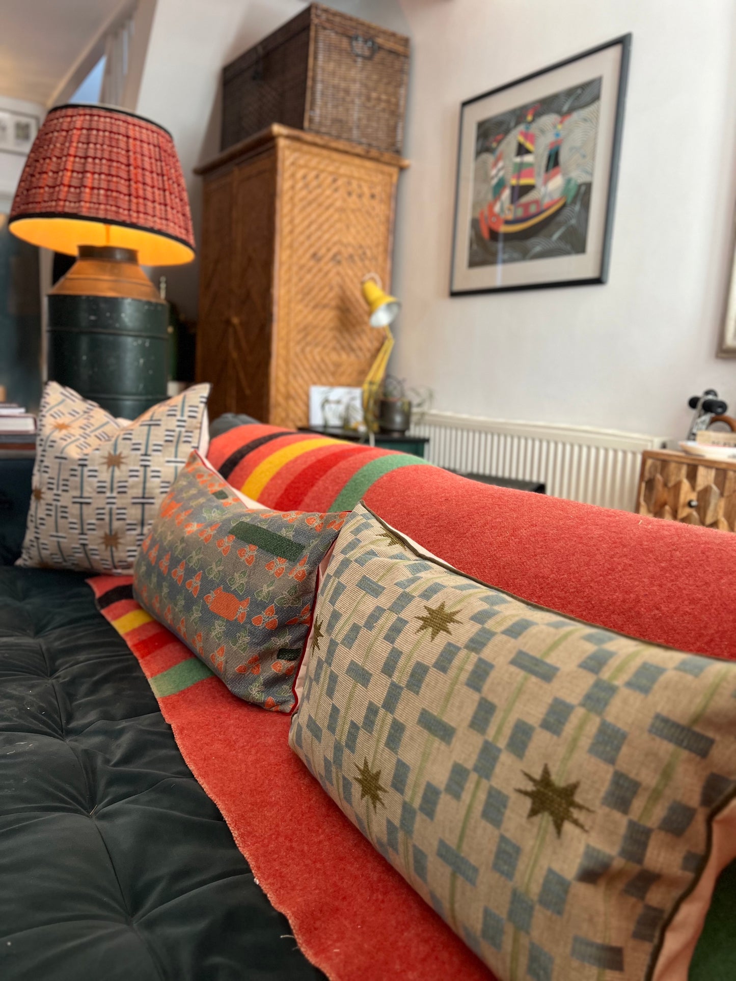 Studio Ashby Afua piped cushions, handmade in a choice of colourway and sizes