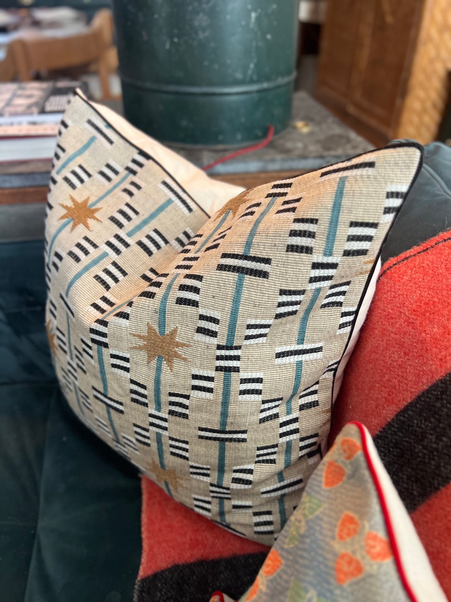 Studio Ashby Afua piped cushions, handmade in a choice of colourway and sizes