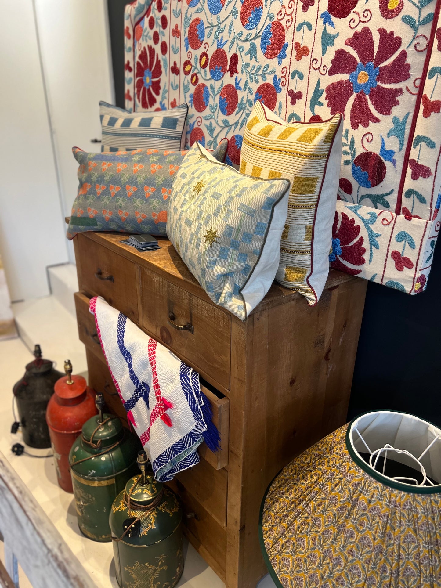 Studio Ashby Afua piped cushions, handmade in a choice of colourway and sizes