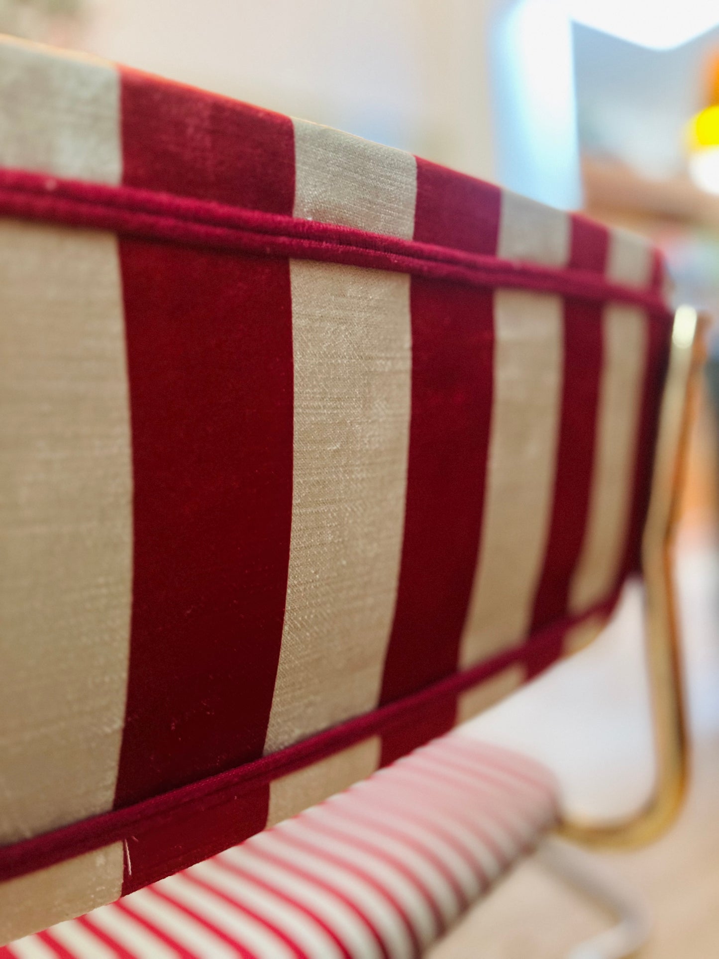 A rare set of six c1970s gold cantiliever chairs from Italian Habitat