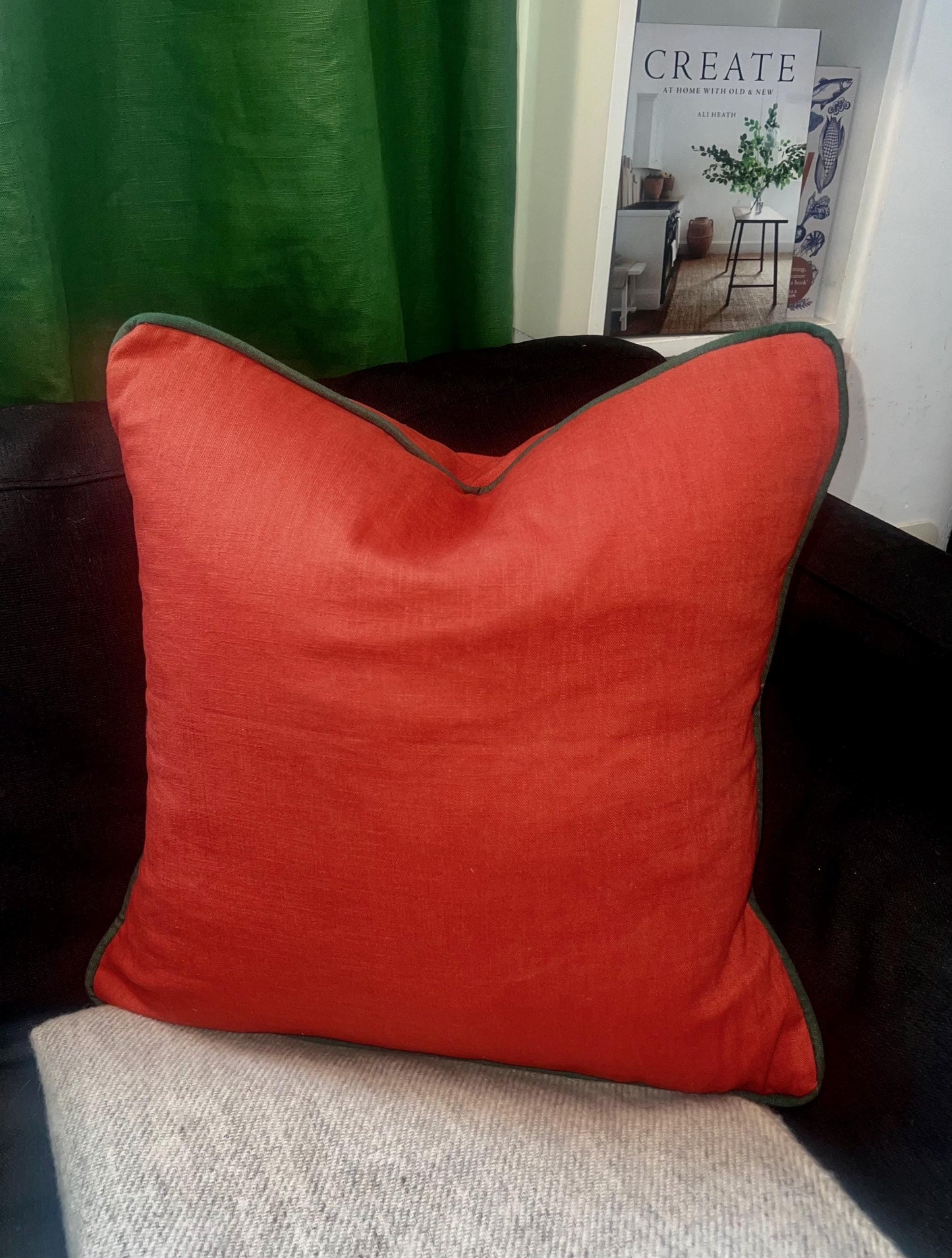 Handmade 100% pure linen cushions with piping and available in a variety of colours