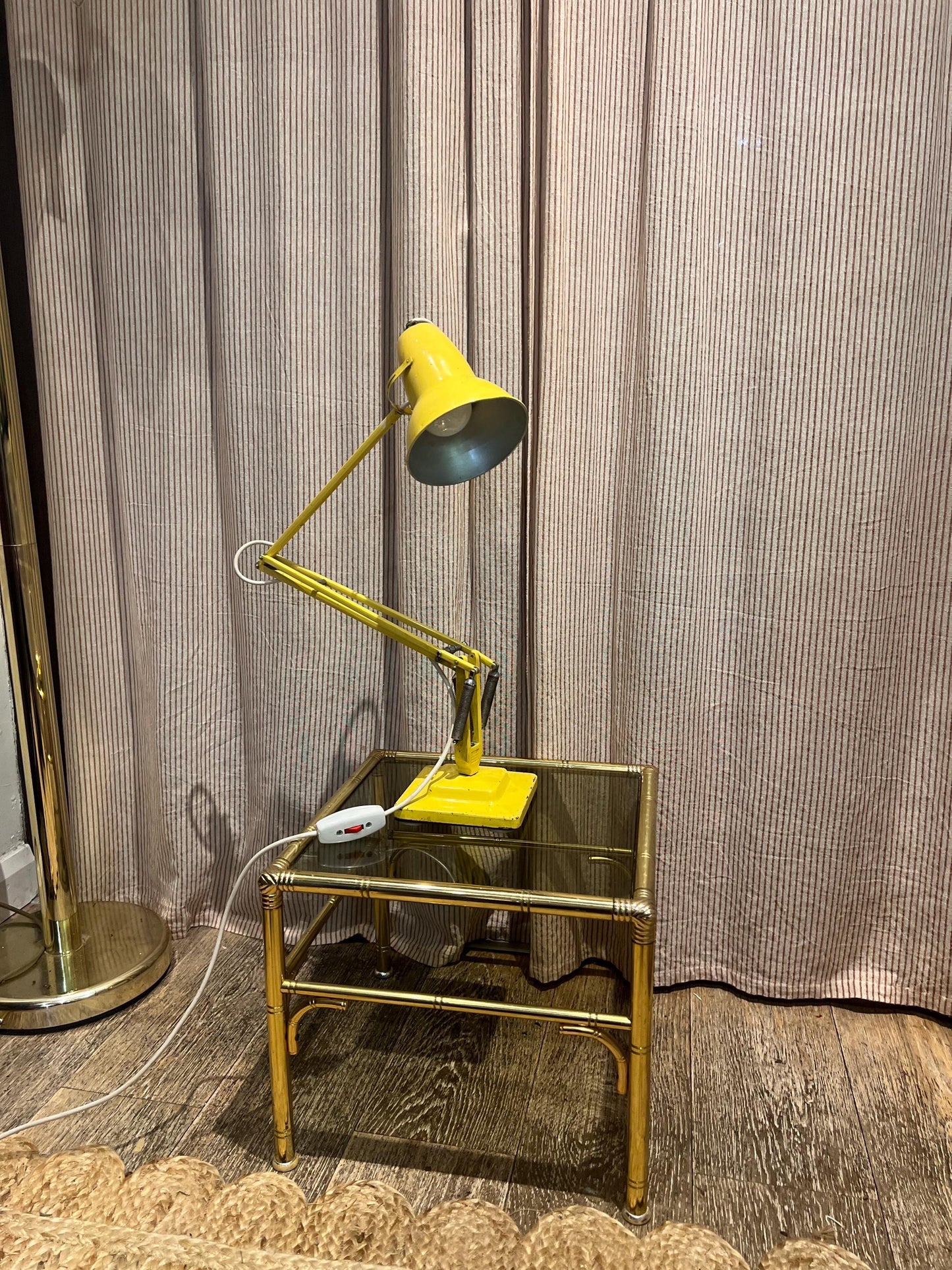1970s HERBERT TERRY yellow Anglepoise articulated lamp -  collectible