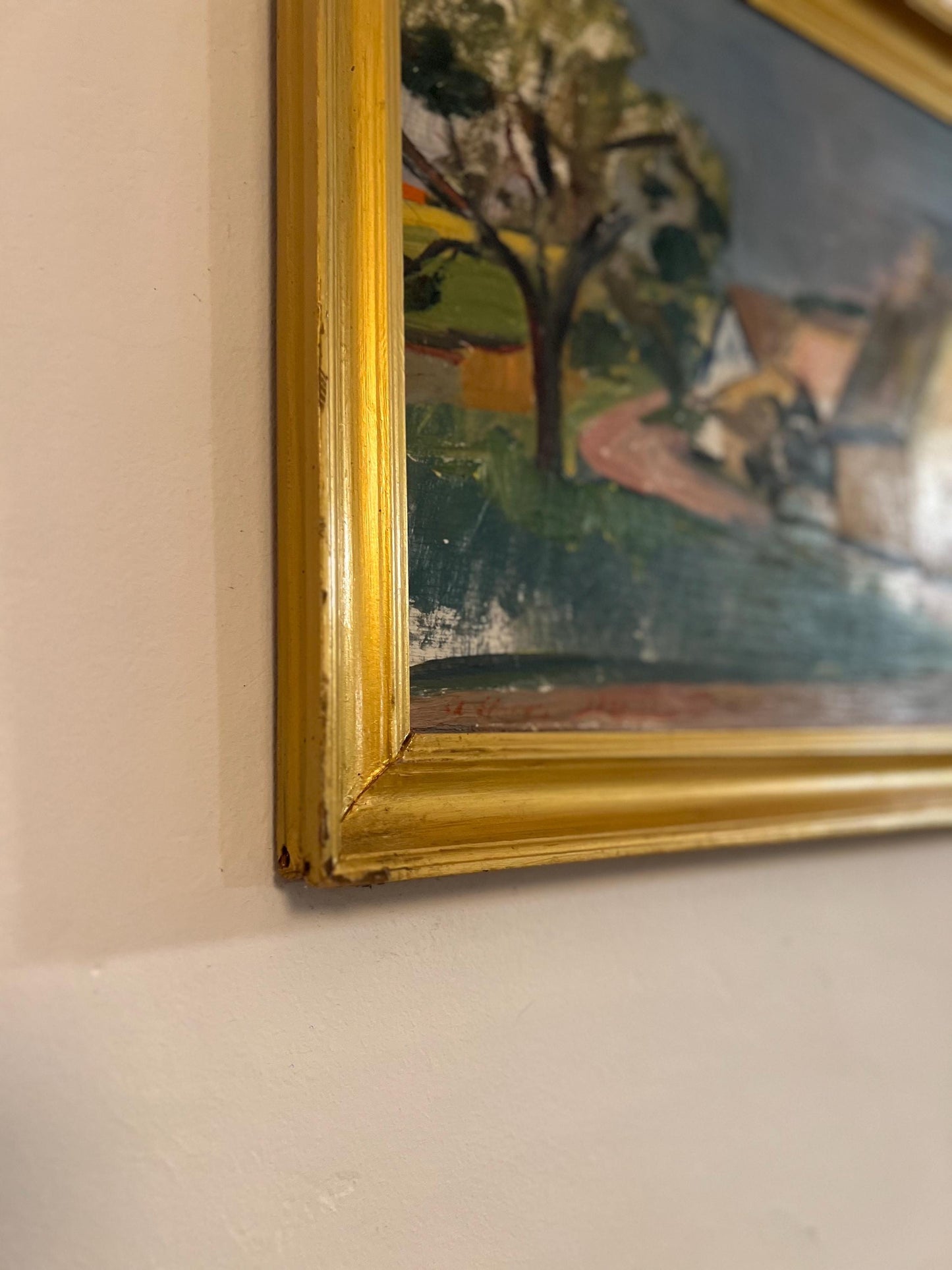 Framed Mid Century Oil on board, signed and dated by the artist