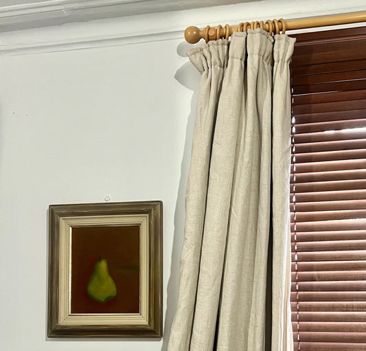 Made to Measure interlined 100% Linen medium weight curtains