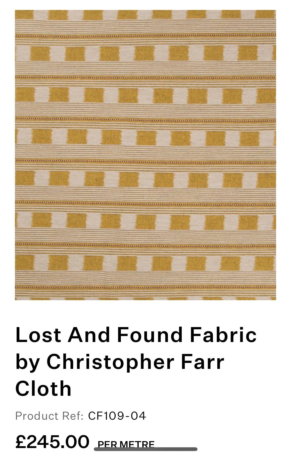Handmade piped cushions in Christopher Farr Cloth Lost and Found by Kit Kemp