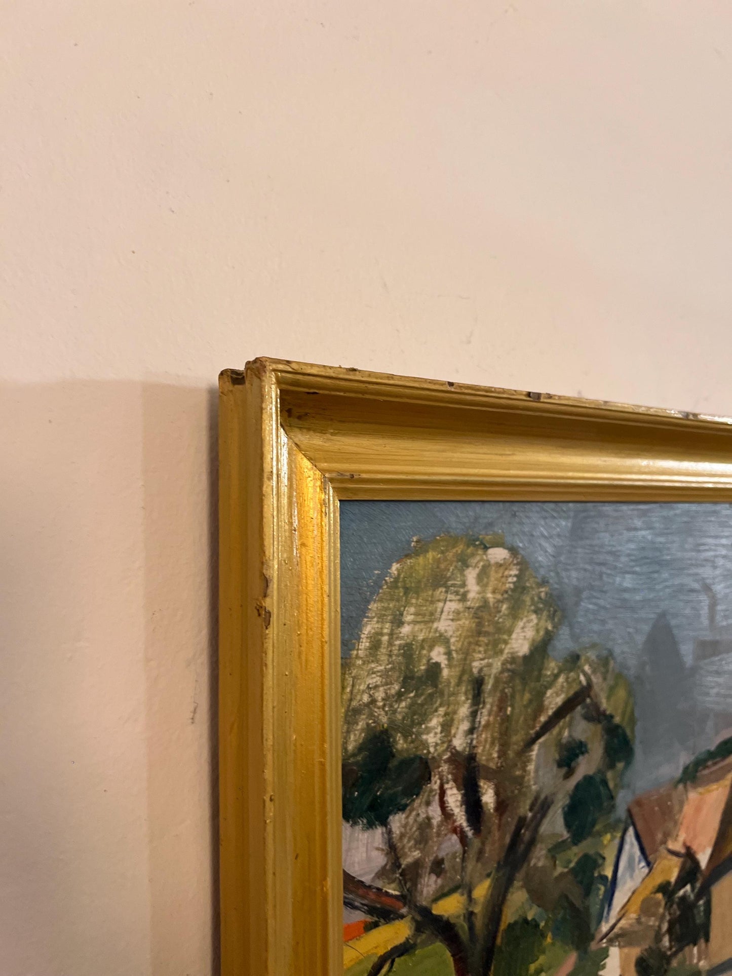 Framed Mid Century Oil on board, signed and dated by the artist