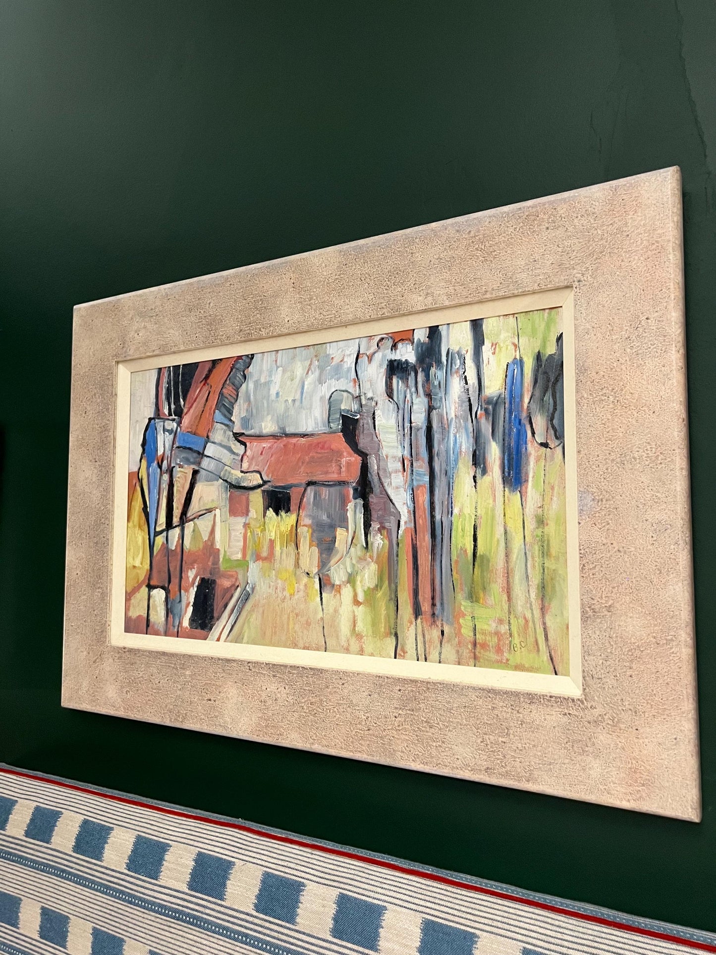 Striking Mid-Century landscape oil on board painting signed by Rye artist Beryl Cliff