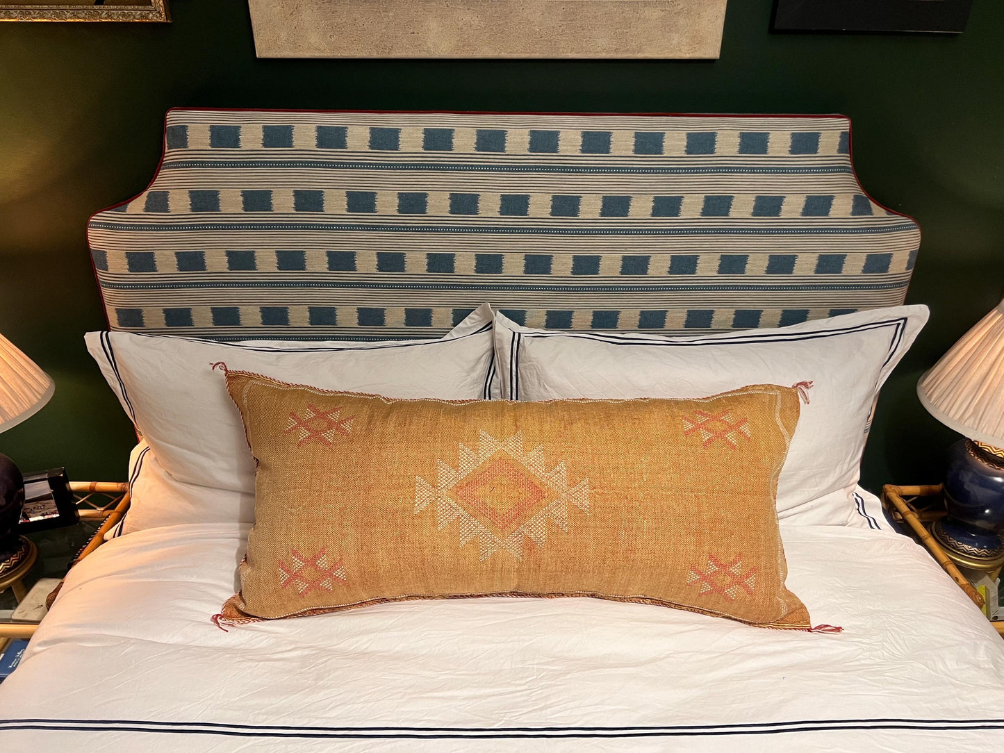 Large handmade Moroccan cactus bolster cushions
