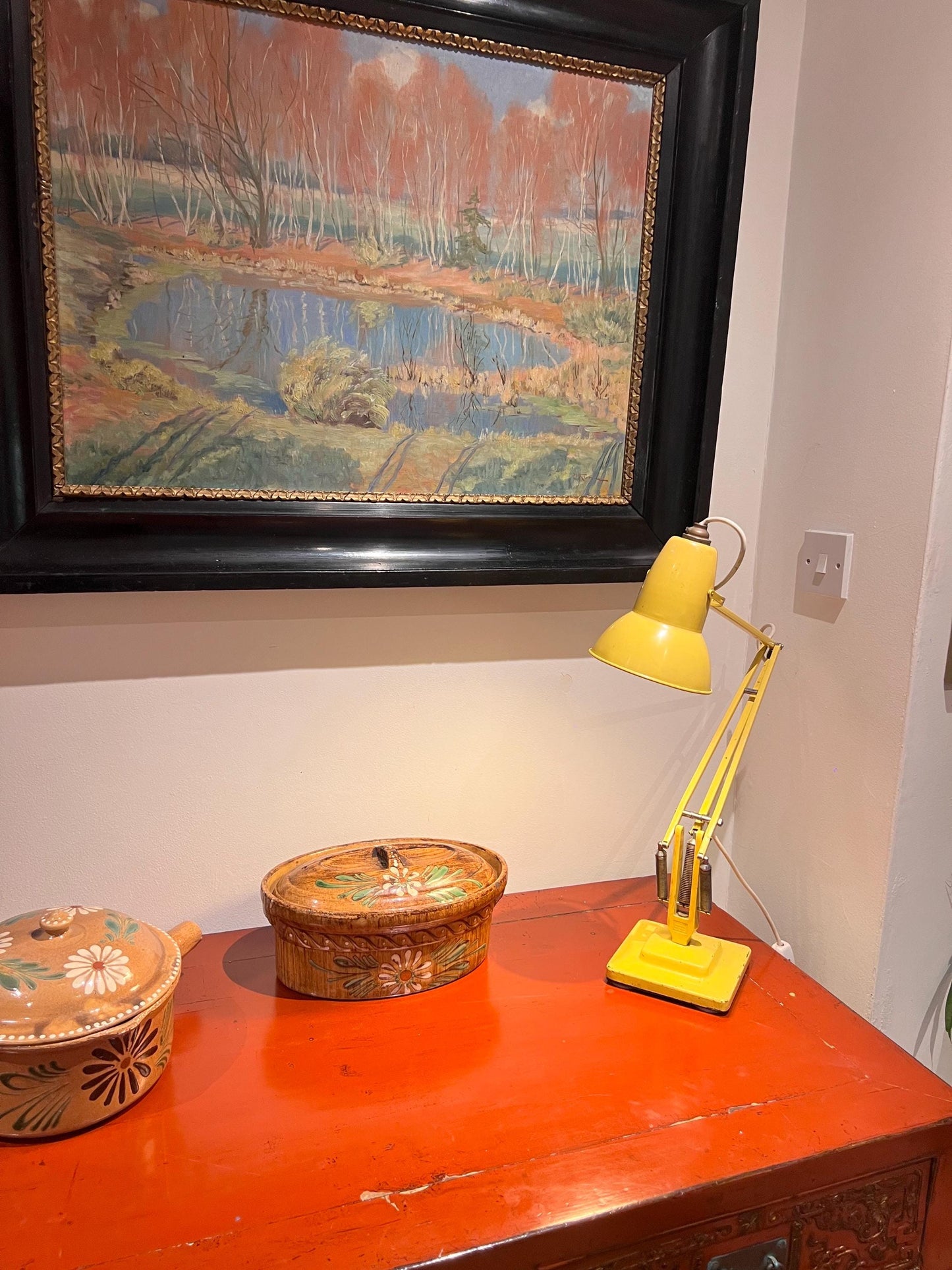 1970s HERBERT TERRY yellow Anglepoise articulated lamp -  collectible