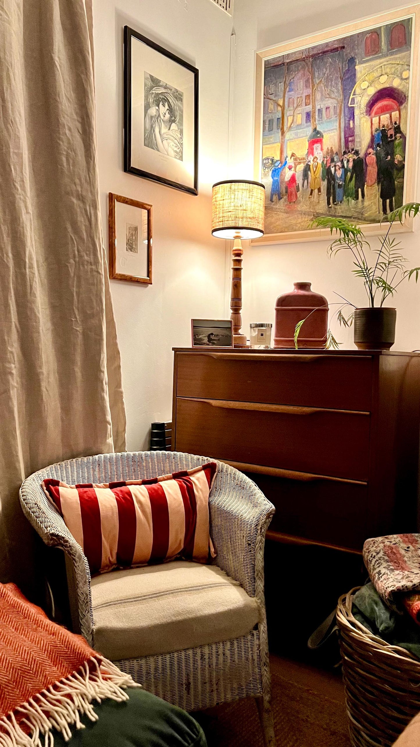 Colours Of Arley premium striped velvet designer cushions with French seam in a choice of colours.