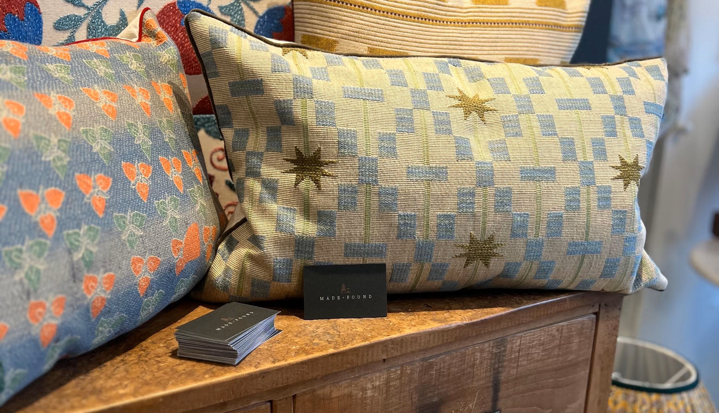 Studio Ashby Afua piped cushions, handmade in a choice of colourway and sizes